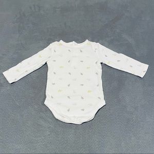 Janie and Jack Neutral Long Sleeve Onesie / Bodysuit SZ 6-12 Months
